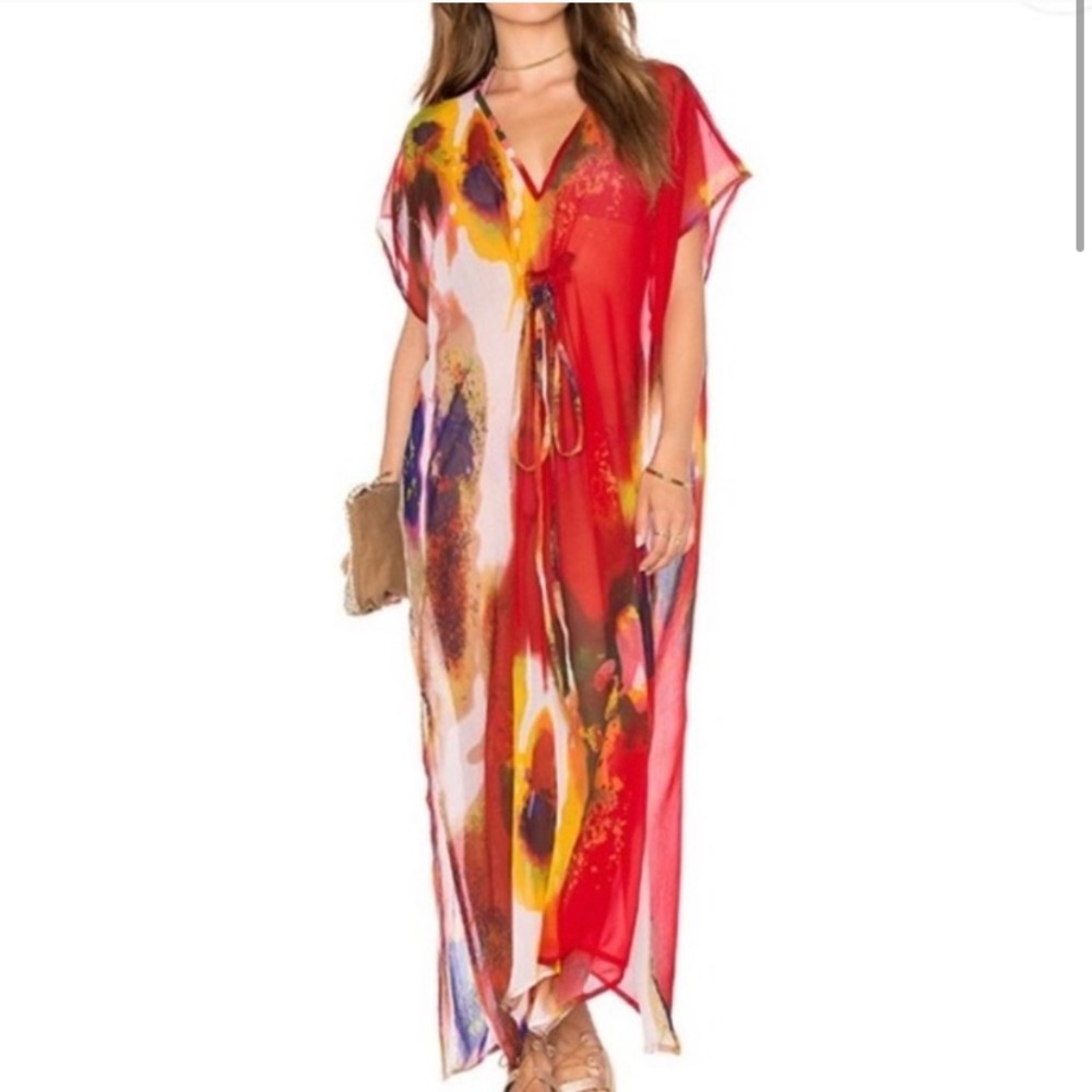Michael Stars Pastel Gardens Sheer Swim Cover Up